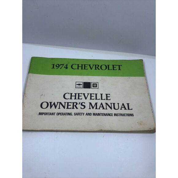 1974 CHEVROLET CHEVELLE OWNERS MANUAL. VINTAGE. Read - Picture 1 of 10
